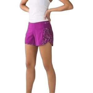 Lululemon Real Quick Short Regal Plum / Paradise  size 6.